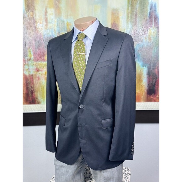 Hugo Boss Mens NWOT Black Italian Super 120’s Wool Blazer 38R MSRP $898 - Picture 5 of 16